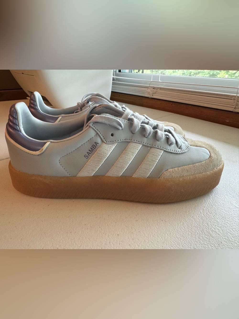Womens adidas Sambae Athletic Shoe-Halo Blue Spark Metallic, Size 9.5W. New. - Picture 3 of 7